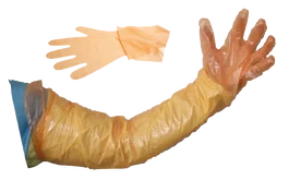 Covetrus Guantes Veterinarios Sensibles Talla Masculina Naranja 100 Unidades
